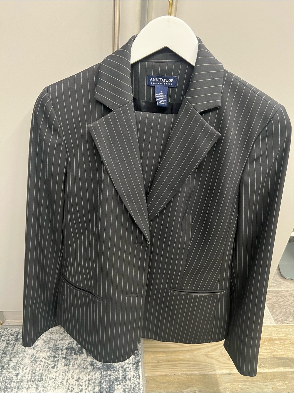Ann Taylor Women's Black Pinstripe Blazer and pants